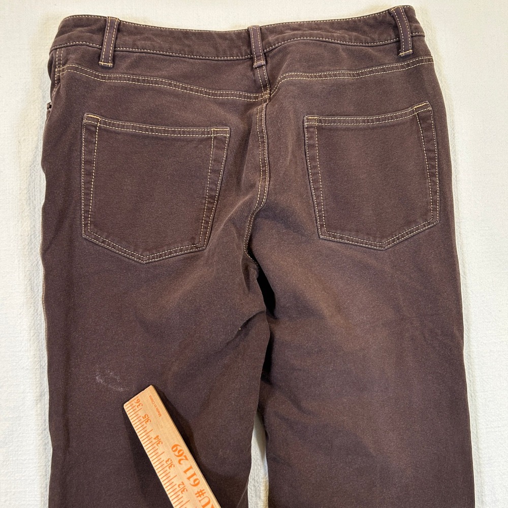 Coldwater Creek Brown Straight Leg Stretch Corduroy Pants Mid Rise Size 8 - Picture 11 of 13